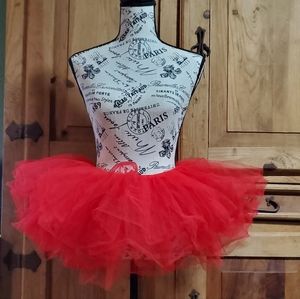 Goth/halloween/dance tulle red skirt. One size fits all.  Worn once.